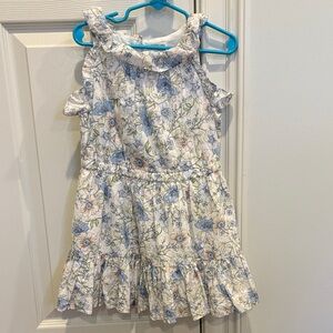 Crewcuts Floral Kids Dress - Blue and White